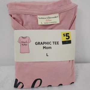 Blessed Mama Graphic Tee - Size L - Pink - NWT